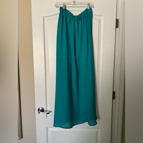 Teal Maxi Skirt - Picture 1 of 6